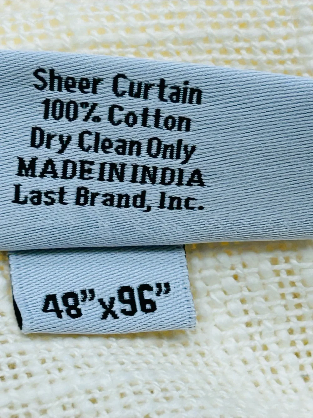 NWT QUINCE Set Of 2 48x96 Cotton Slub Curtains Natural 9596